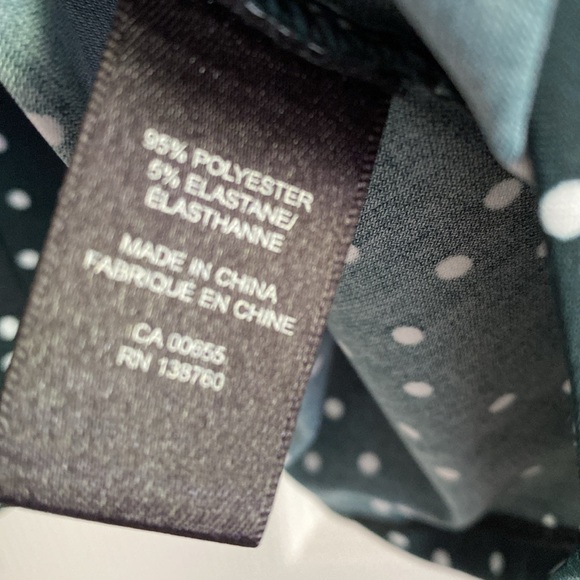 CLEARANCE!! RW & Co hunter green polka dot blouse - Picture 5 of 9